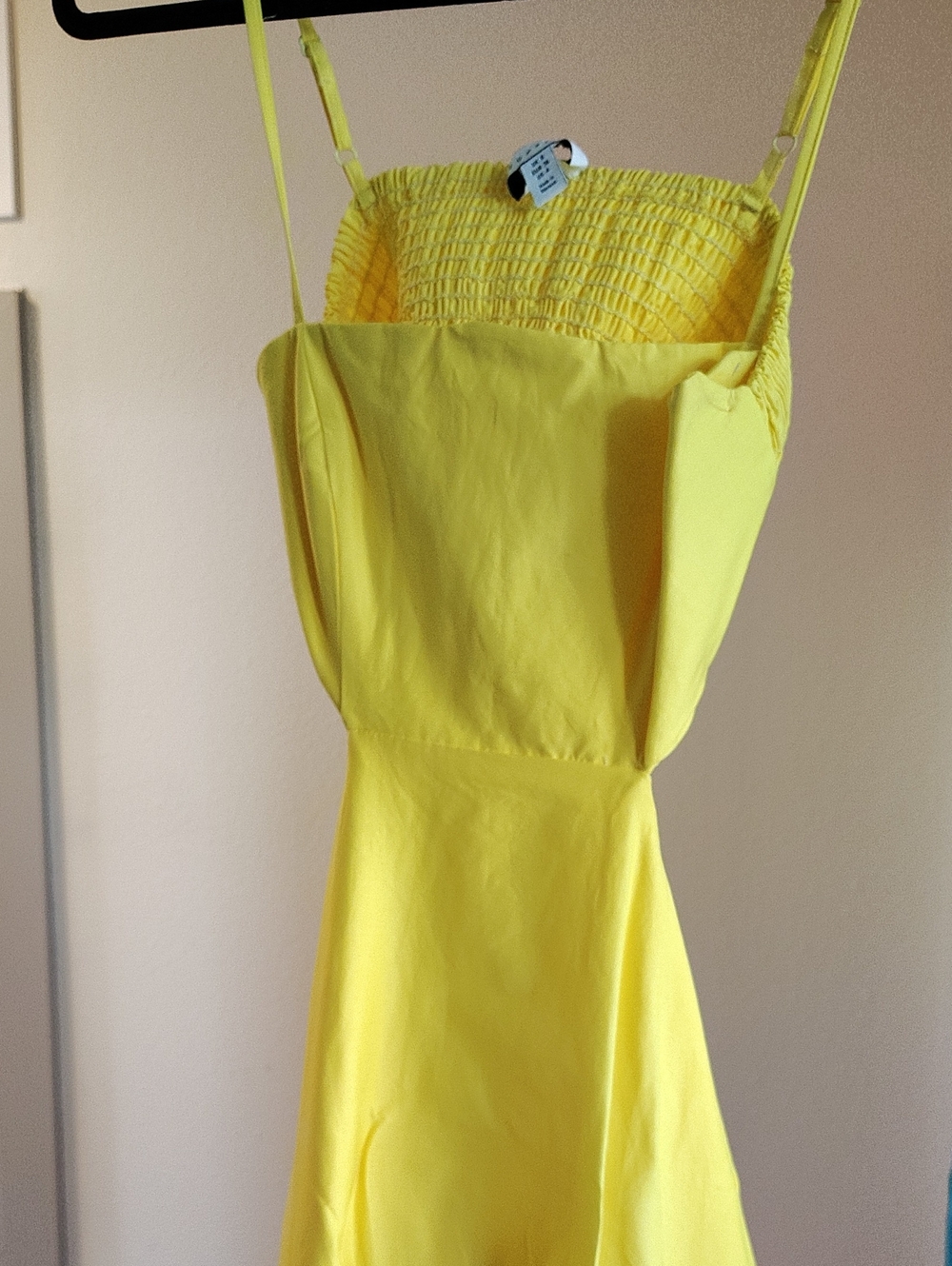 Topshop Bright Yellow Smocked Mini Dress( This Is A Beautiful)
